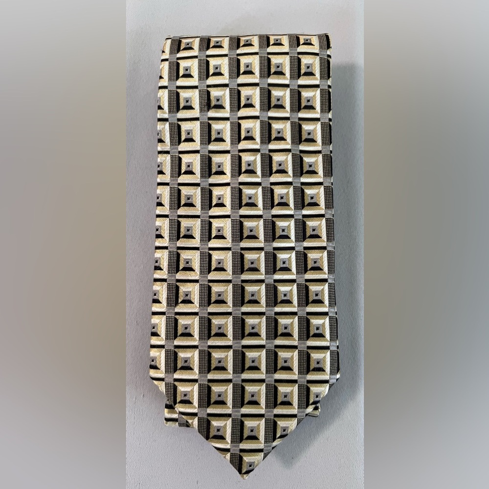 Alexander Julian Colours Mens Formal Neck Tie Gray Tan